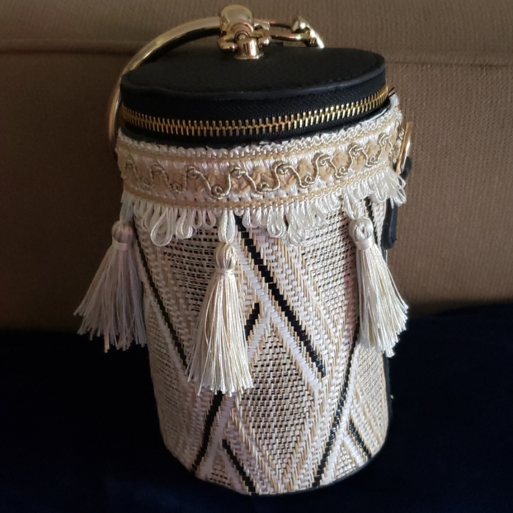 Small Tan Design Wristlet